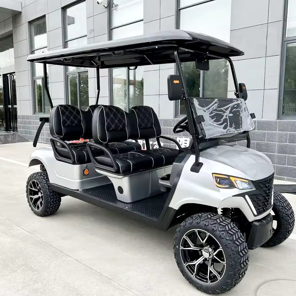 2025 Powerful 4 Wheel Club Car – Sähkökäyttöinen golfkärry 5000W (4 paikkaa, Street Legal)
